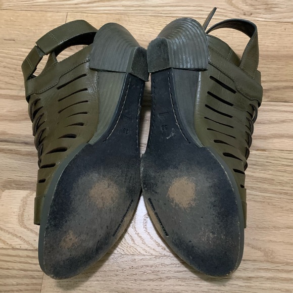 Alexander Wang olive green wedge sandals size 38 - Picture 5 of 7